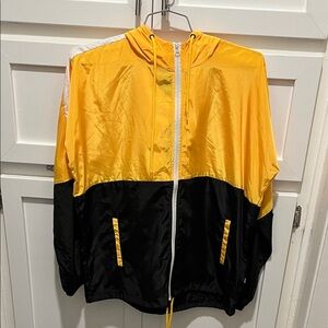 Yellow and Black Colorblock Windbreaker